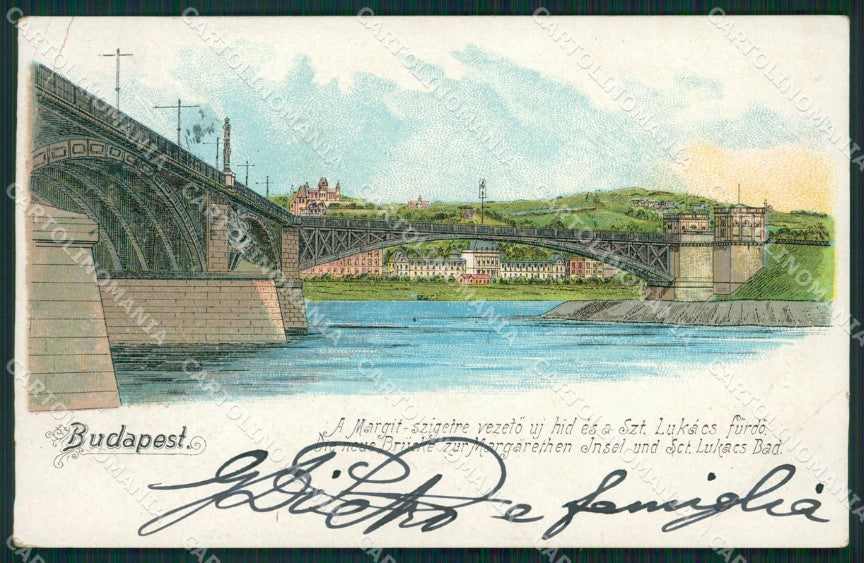 Hungary Ungheria Budapest CORNER CREASES postcard XC2899 – fronte