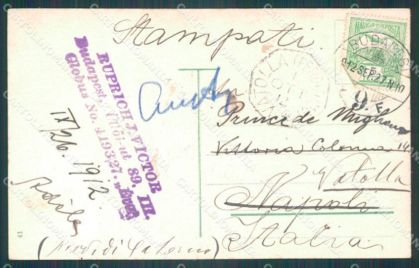 Hungary Ungheria Budapest Lanczhid postcard XC2912 – retro