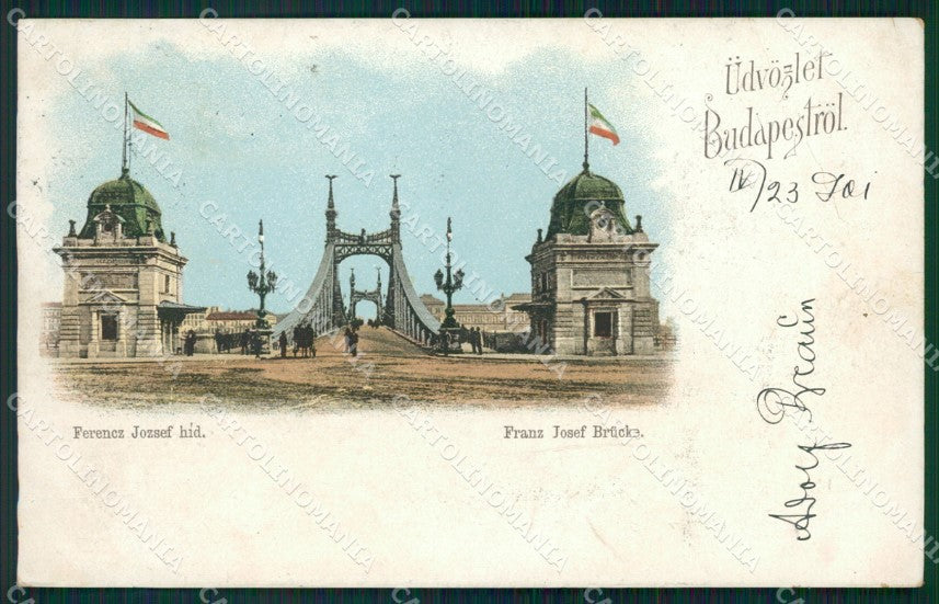 Hungary Ungheria Budapest CORNER CREASE postcard XC2915 – fronte