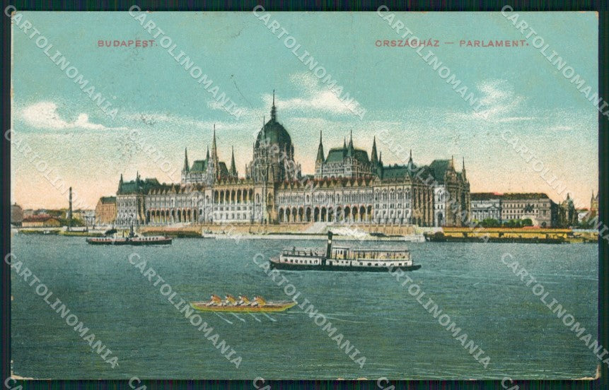 Hungary Ungheria Budapest CREASED postcard XC2933 – fronte