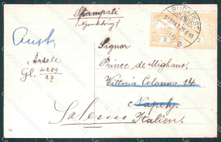 Hungary Ungheria Budapest CREASED postcard XC2933 – retro