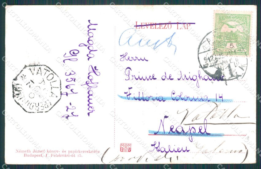 Hungary Ungheria Budapest Operahaz ABRADED CORNER CREASE postcard XC2934 – retro