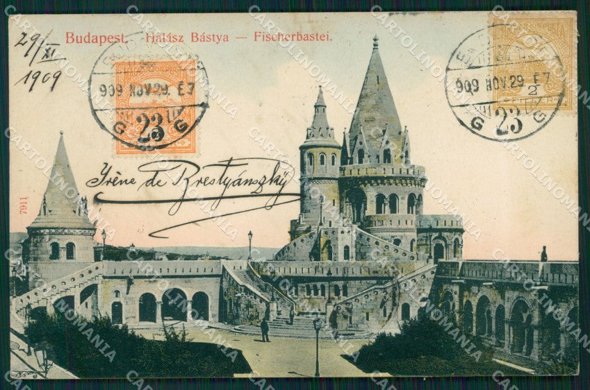 Hungary Ungheria Budapest CREASED postcard XC2942 – fronte