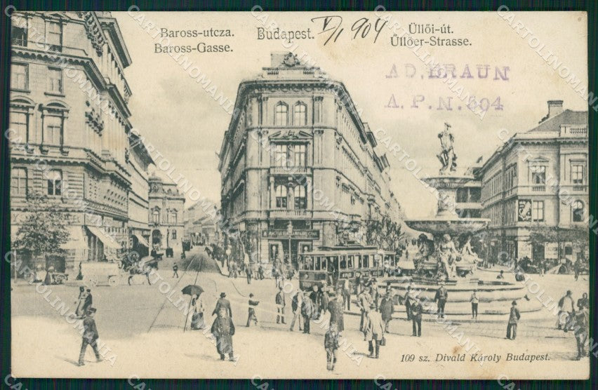Hungary Ungheria Budapest Baross utcza postcard XC2957 – fronte