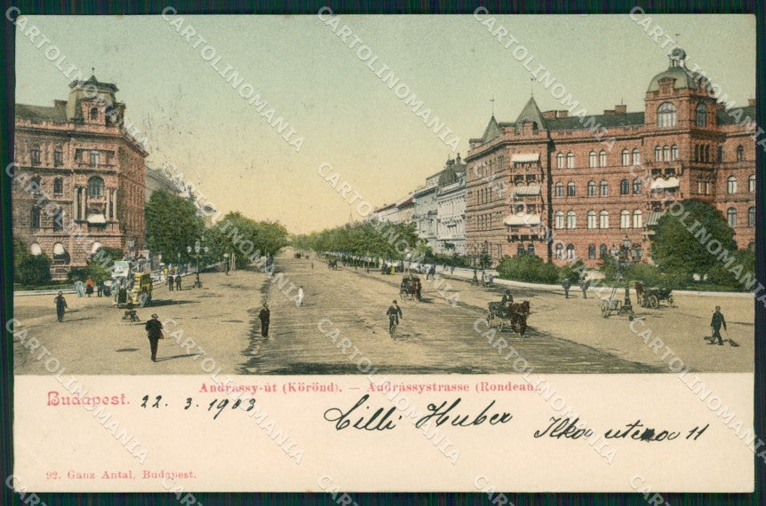 Hungary Ungheria Budapest Andrassy ut postcard XC2960 – fronte