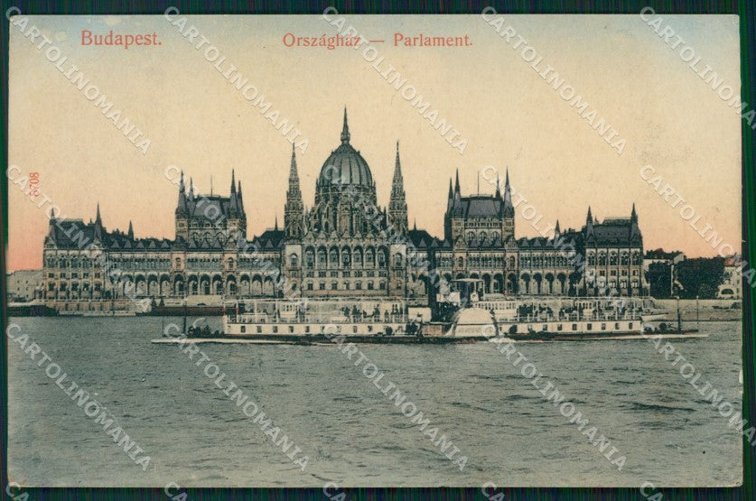 Hungary Ungheria Budapest CORNER CREASE postcard XC2963 – fronte