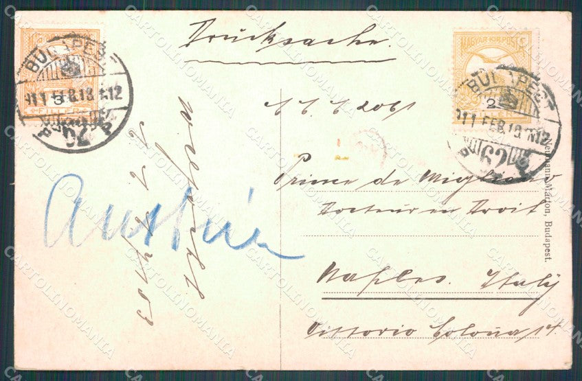 Hungary Ungheria Budapest CORNER CREASE postcard XC2963 – retro