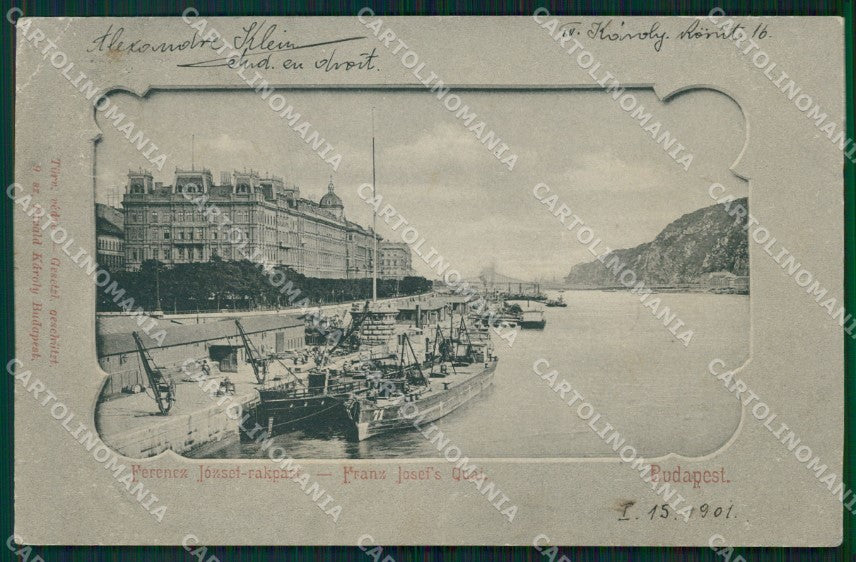 Hungary Ungheria Budapest CORNER CREASE postcard XC2965 – fronte