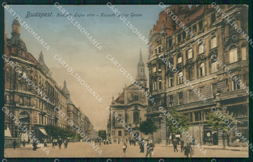 Hungary Ungheria Budapest Kossuth Lajos utca postcard XC2995 – fronte