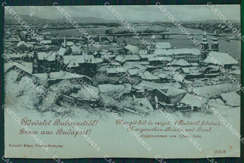 Hungary Ungheria Budapest ABRADED postcard XC2998 – fronte