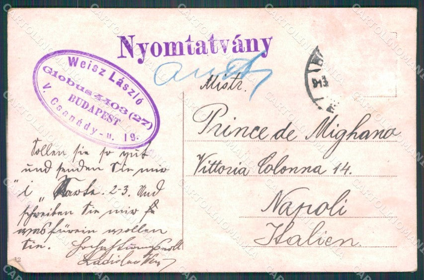 Hungary Ungheria Budapest Jozsef hid CREASED postcard XC3033 – retro