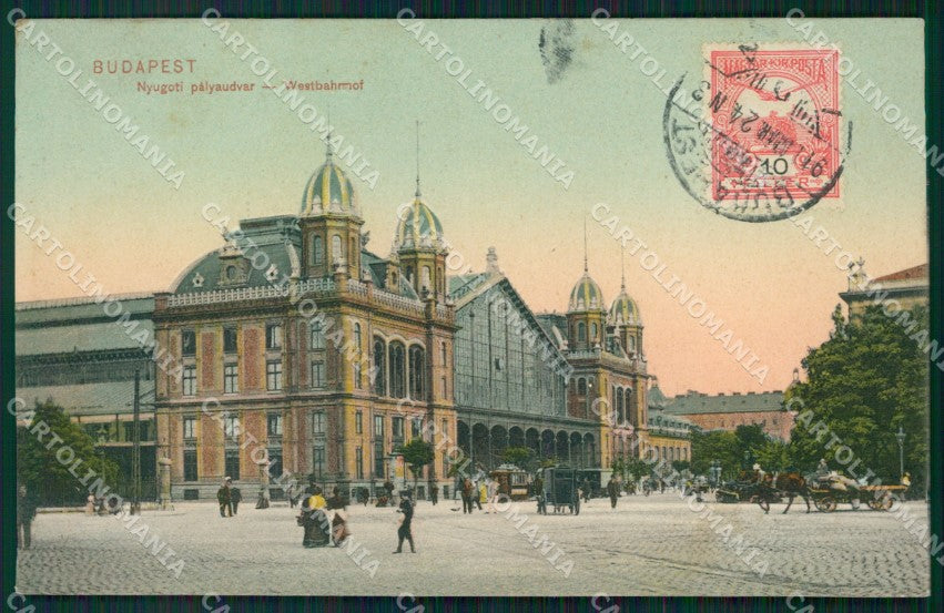 Hungary Ungheria Budapest Nyugoti palyaudvar postcard XC3048 – fronte