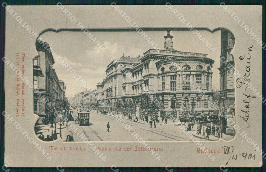 Hungary Ungheria Budapest Ulloi uti Klinica postcard XC3065 – fronte