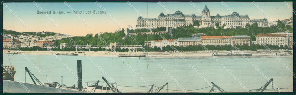 Hungary Ungheria Budapest CREASED postcard XC3067 – fronte