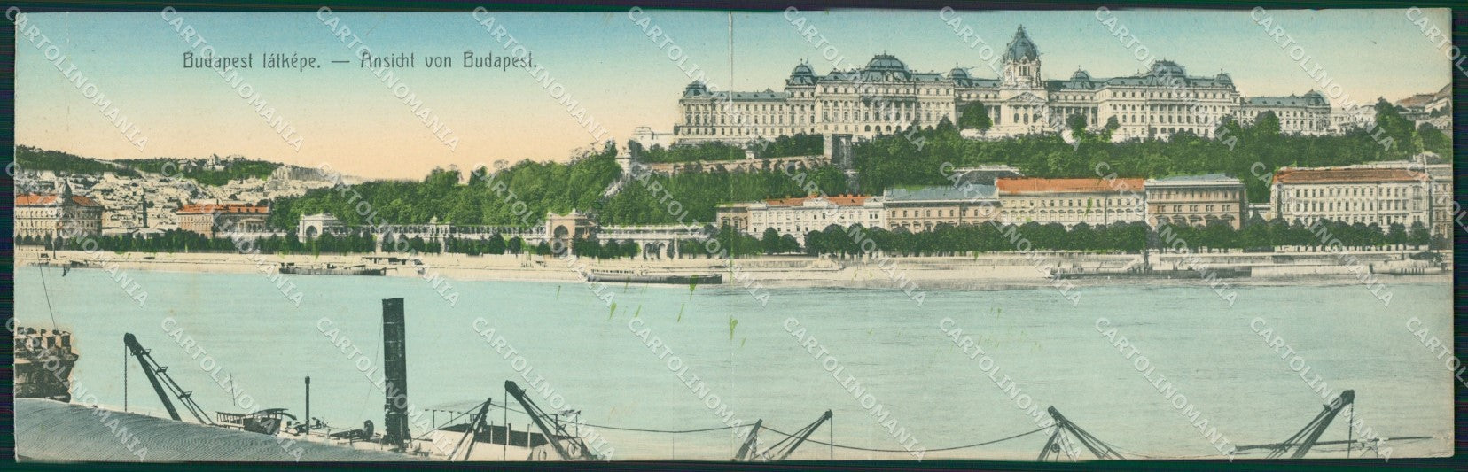 Hungary Ungheria Budapest CREASED postcard XC3067 – fronte