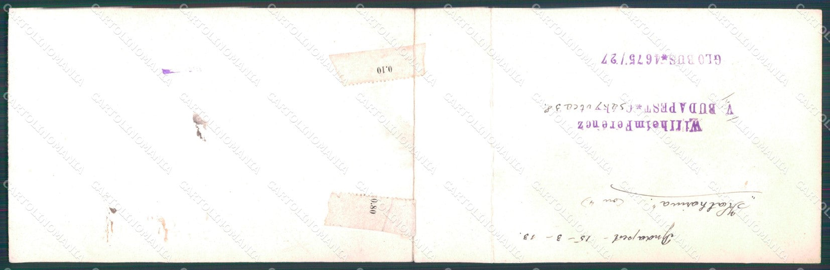Hungary Ungheria Budapest CREASED postcard XC3067 – retro