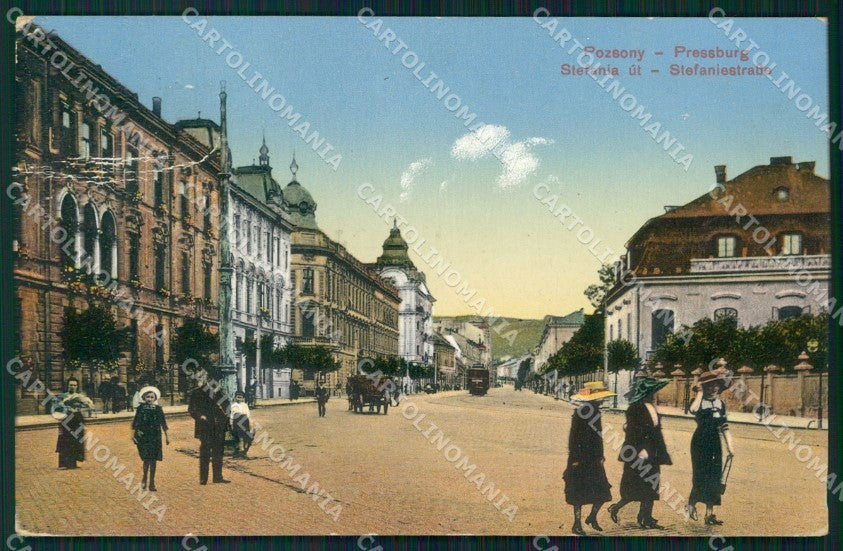 Slovacchia Bratislava Pozsony CREASES postcard XC3186 – fronte