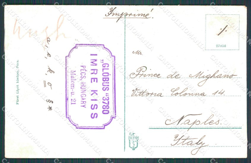 Hungary Ungheria Pecs ABRADED postcard XC3220 – retro