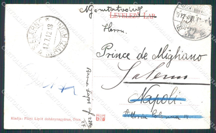 Hungary Ungheria Pecs CORNER CREASE postcard XC3234 – retro