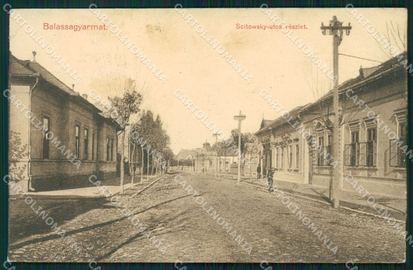 Hungary Ungheria Balassagyarmat CORNER CREASE postcard XC3294 – fronte