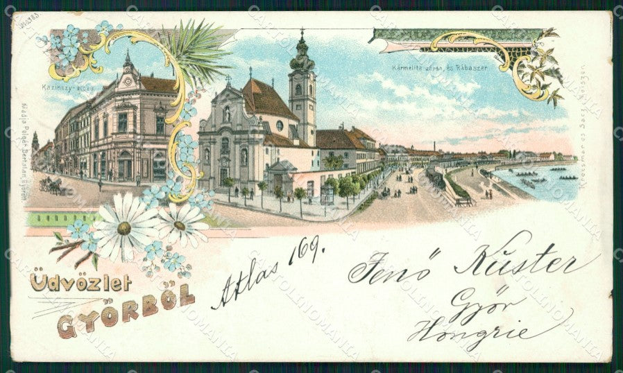 Hungary Ungheria Gyor Gruss TEARS postcard XC3304 – fronte