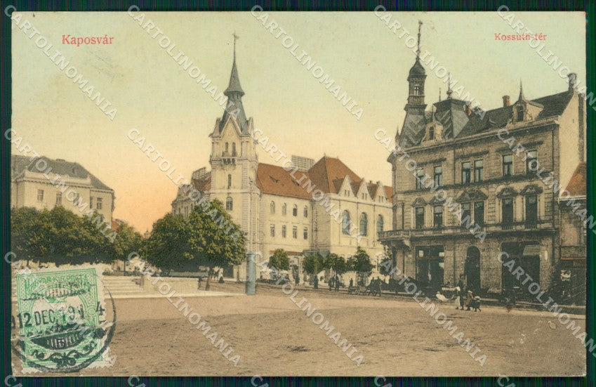 Hungary Ungheria Kaposvar CREASED postcard XC3338 – fronte
