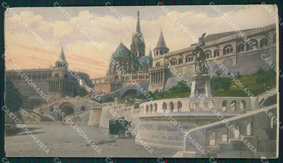 Hungary Ungheria Budapest TEARS CORNER CREASES postcard XC3433 – fronte