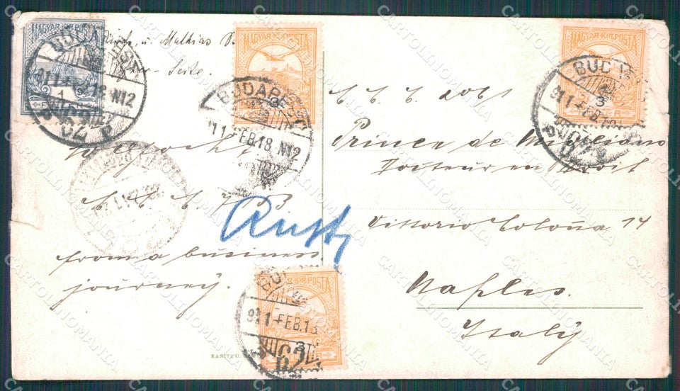 Hungary Ungheria Budapest TEARS CORNER CREASES postcard XC3433 – retro