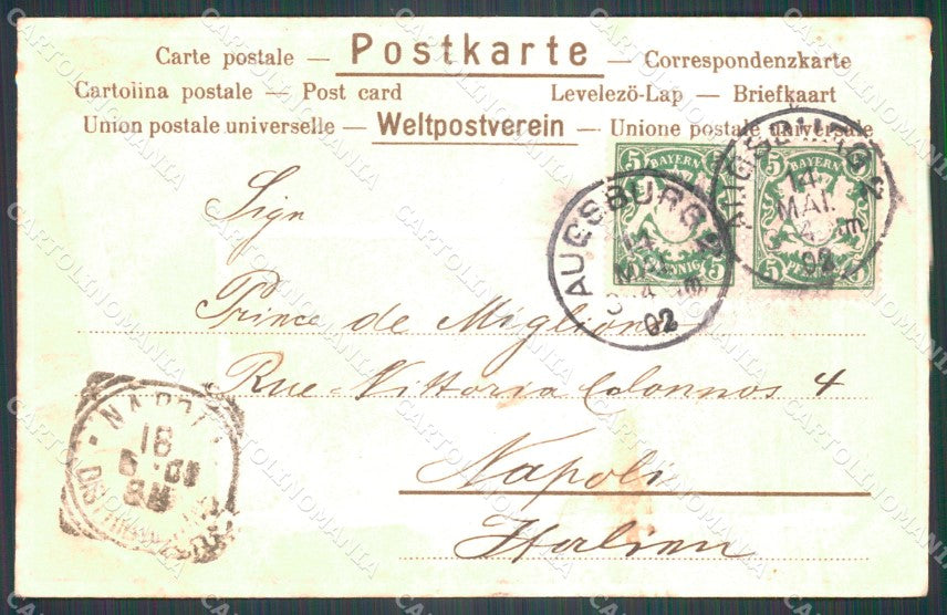 Deutschland Bayern Augsburg Carolinestrasse AK ansichtskarten XC6744 – retro