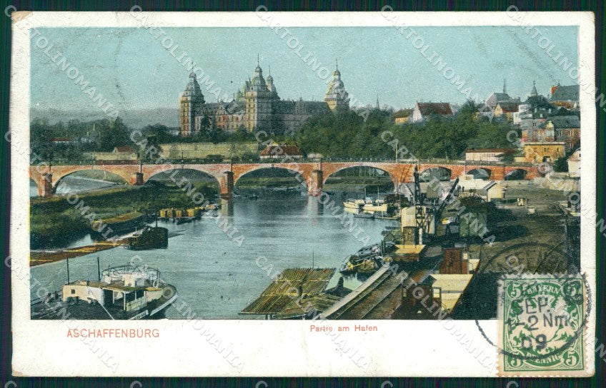 Deutschland Bayern Aschaffenburg Partie am Hafen AK ansichtskarten XC6747 – fronte