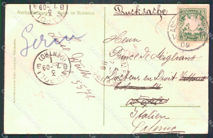Deutschland Bayern Aschaffenburg Ruine Schontal AK ansichtskarten XC6748 – retro