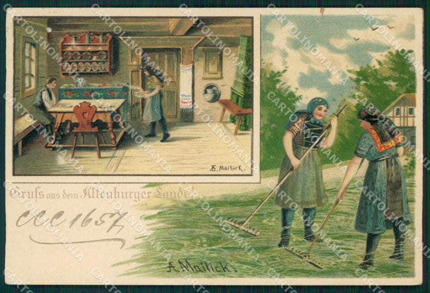 Deutschland Thuringen Altenburger Land Gruss Mailick AK ansichtskarten XC6762 – fronte