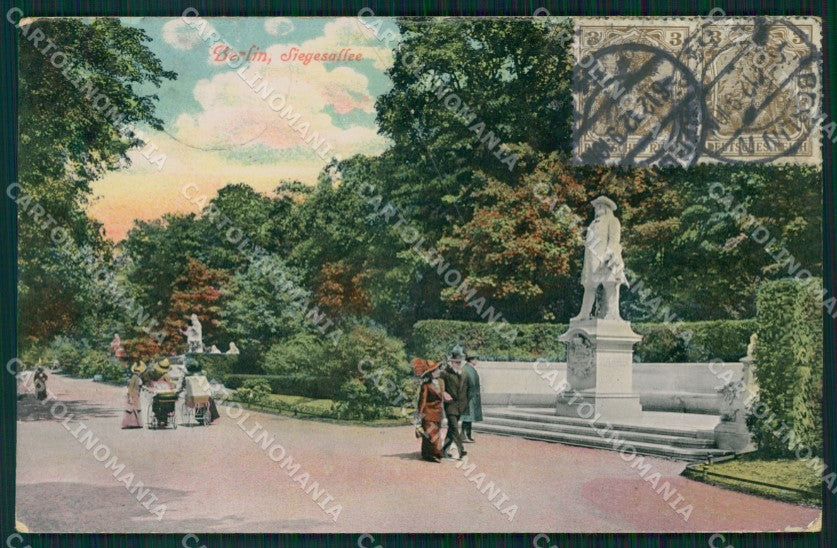 Deutschland Berlin Siegesallee CREASED AK ansichtskarten XC6764 – fronte