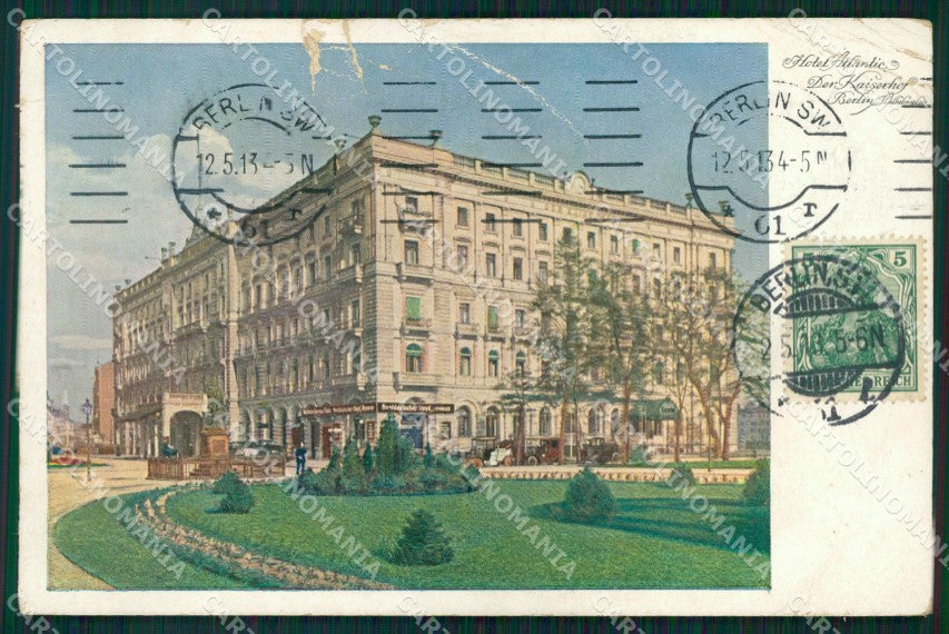 Deutschland Berlin Hotel Atlantic TEAR CREASED AK ansichtskarten XC6781 – fronte