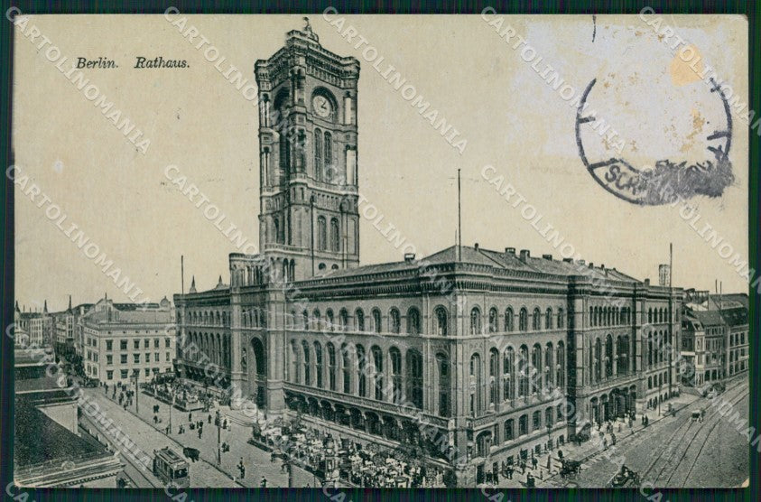 Deutschland Berlin Rathaus ABRADED CREASED AK ansichtskarten XC6789 – fronte