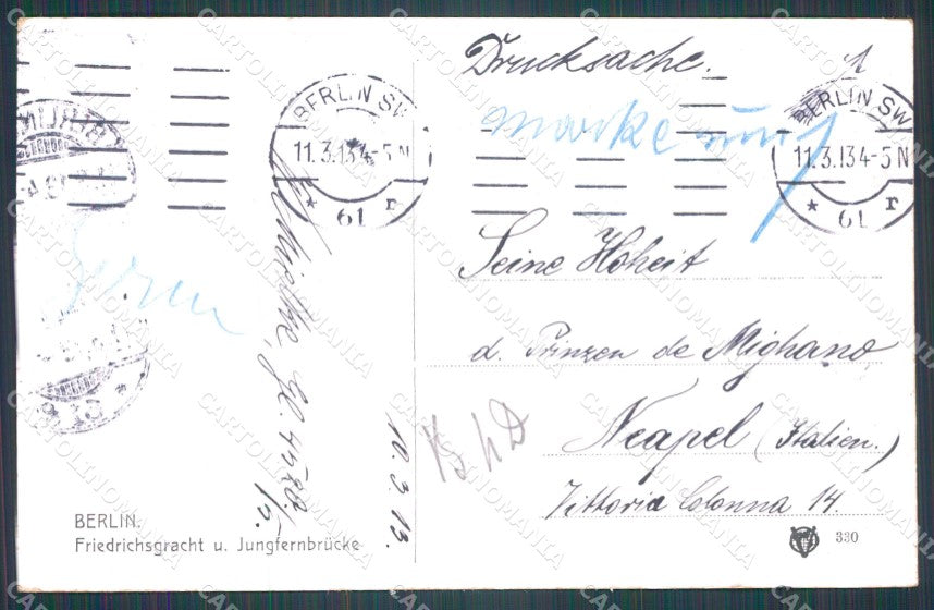 Deutschland Berlin Friedrichsgracht ABRADED AK ansichtskarten XC6815 – retro