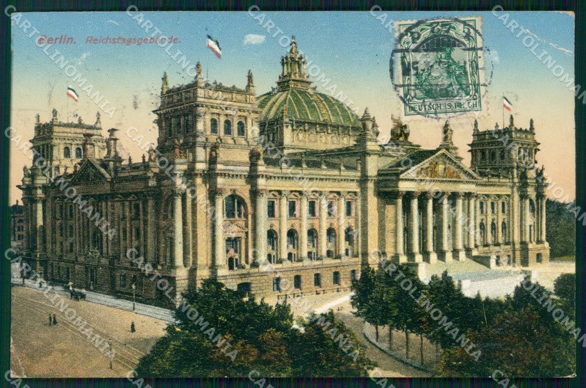 Deutschland Berlin Reichstagsgebaude CORNER CREASED AK ansichtskarten XC6887 – fronte