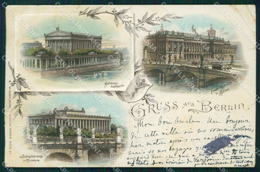 Deutschland Berlin Gruss aus CREASED AK ansichtskarten XC6912 – fronte