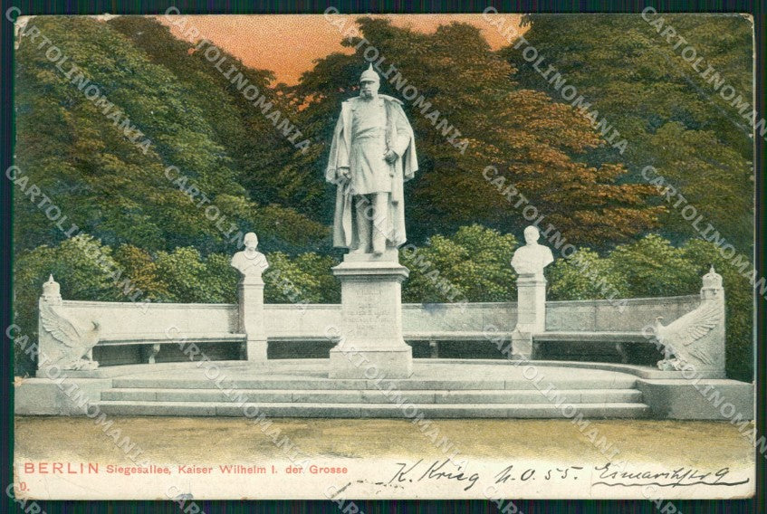 Deutschland Berlin Siegesallee CORNER CREASED AK ansichtskarten XC6929 – fronte