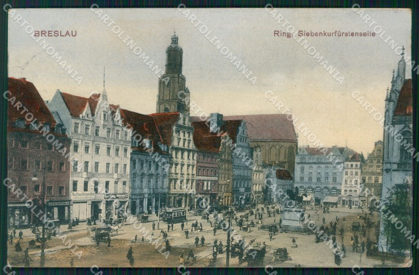 Poland Polen Wroclaw Breslau Ring Siebenkurfurstenseite AK ansichtskarten XC6961 – fronte