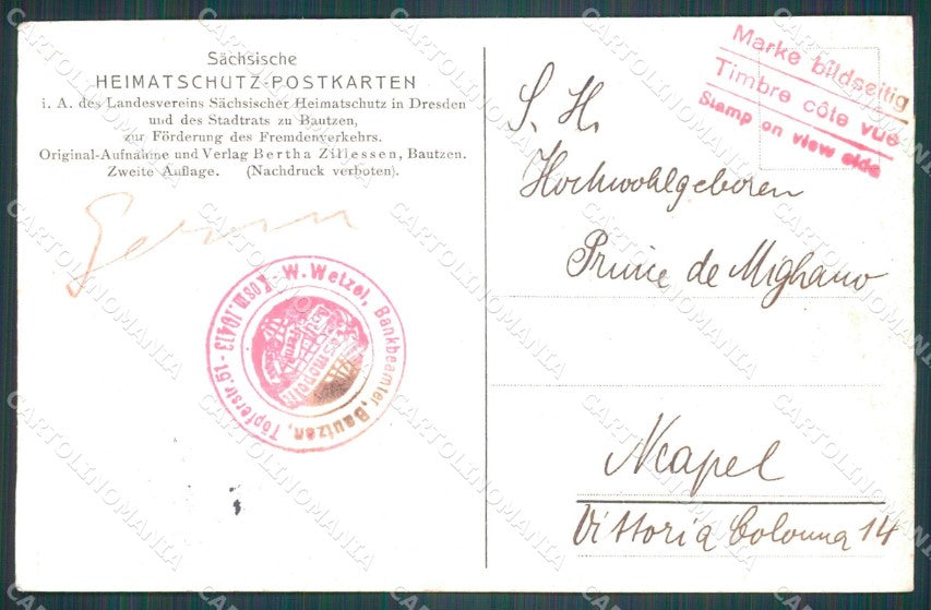 Deutschland Sachsen Bautzen Schlosstor AK ansichtskarten XC6990 – retro