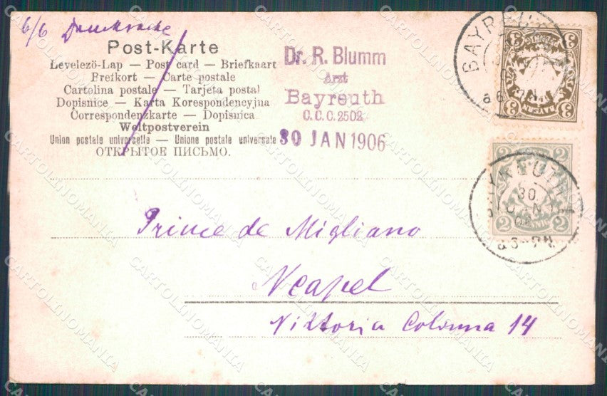 Deutschland Bayern Bayreuth Neues Schloss Foto AK ansichtskarten XC7008 – retro