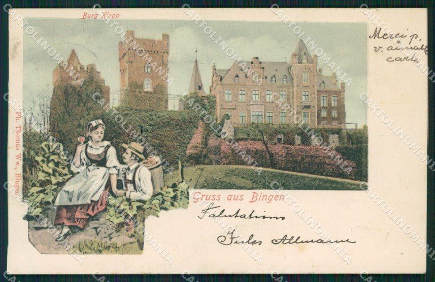 Deutschland Rheinland Pfalz Bingen am Rhein Burg Klopp AK ansichtskarten XC7027 – fronte