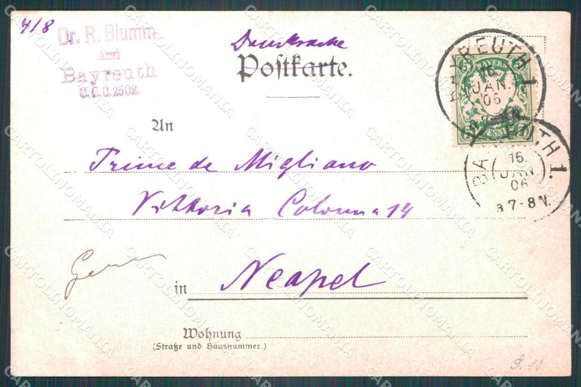 Deutschland Bayern Bayreuth Meistersinger Opera AK ansichtskarten XC7041 – retro
