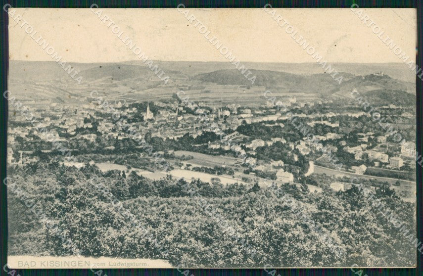 Deutschland Bayern Bad Kissingen vom Ludwigsturm AK ansichtskarten XC7063 – fronte