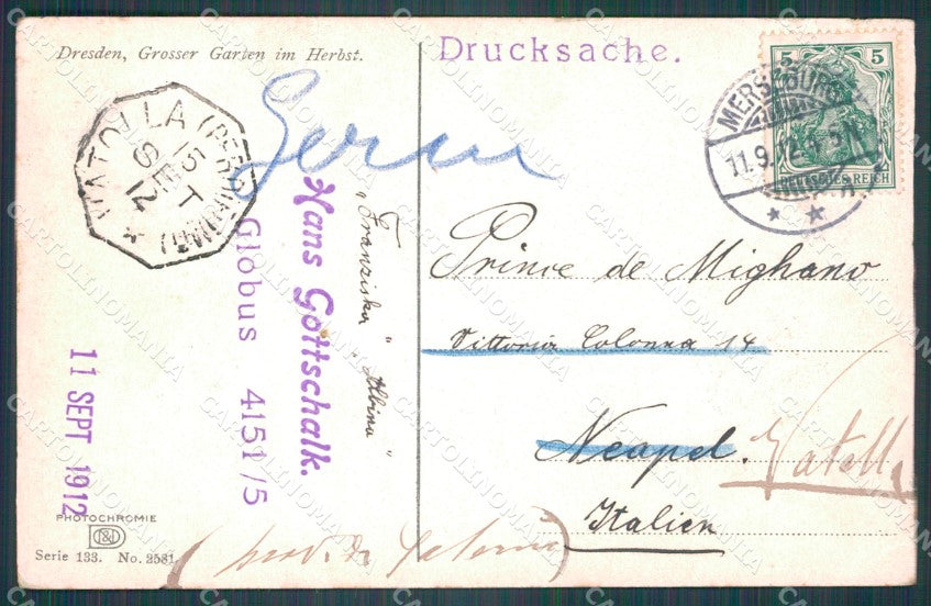 Deutschland Sachsen Dresden Garten WRINKLES AK ansichtskarten XC7117 – retro
