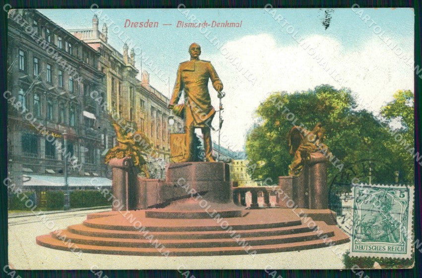 Deutschland Sachsen Dresden Denkmal CORNER CREASED AK ansichtskarten XC7147 – fronte