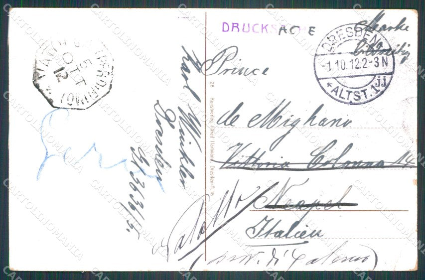 Deutschland Sachsen Dresden Denkmal CORNER CREASED AK ansichtskarten XC7147 – retro