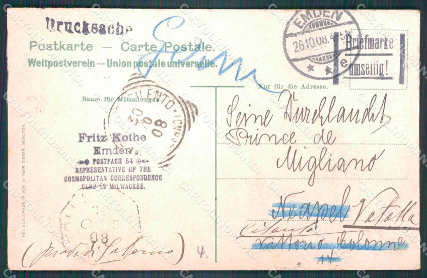 Deutschland Niedersachsen Emden CORNER CREASED AK ansichtskarten XC7222 – retro