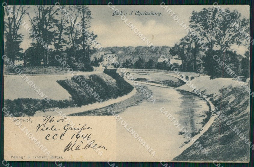Deutschland Thuringen Erfurt Blick a d Cyriaxburg AK ansichtskarten XC7233 – fronte